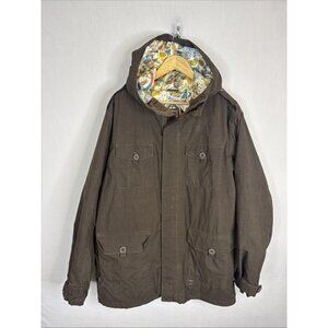 Ronin Cheetah Jacket Men’s Large Brown Hooded DRYRIDE Insulated Ski Burton